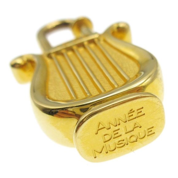 HERMES Harp Motif 1996 Limited Cadena Padlock Gold Bag Charm - Picture 8 of 10